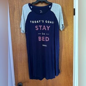 Large Nightgown “todays goal: stay in bed”
